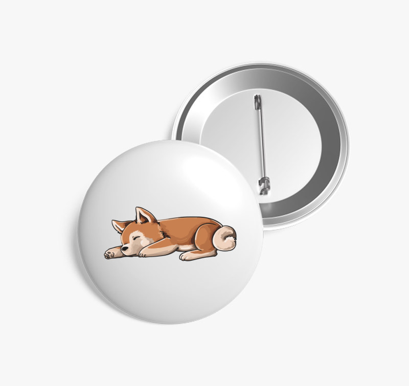 Akita shiba inu kitűző — Fehér