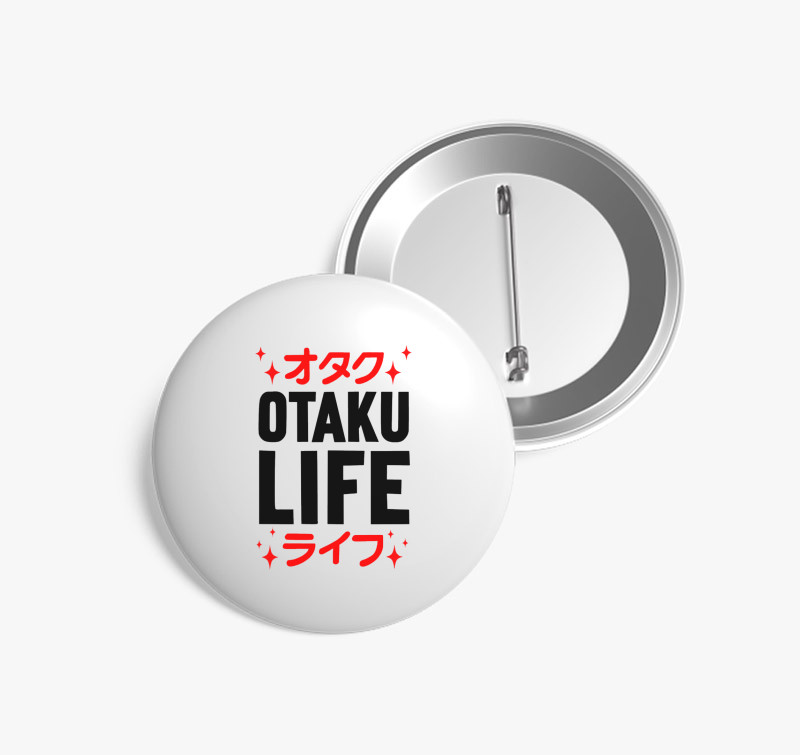 Otaku Life kitűző — Fehér