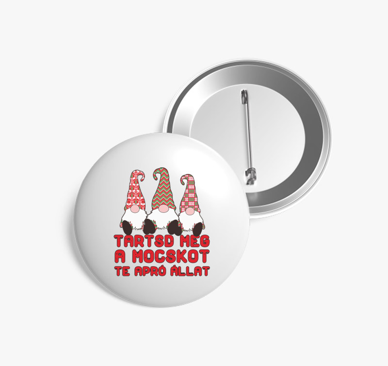 Manós karácsonyi kitűző — Fehér