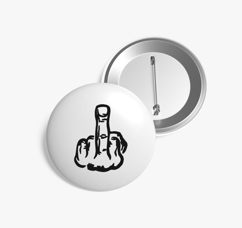 F*ck you kitűző — Fehér
