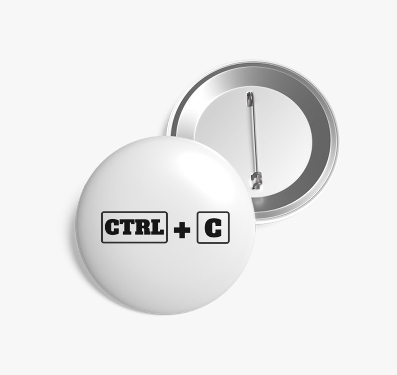 Control C kitűző - Ikreknek vol.1 — Fehér