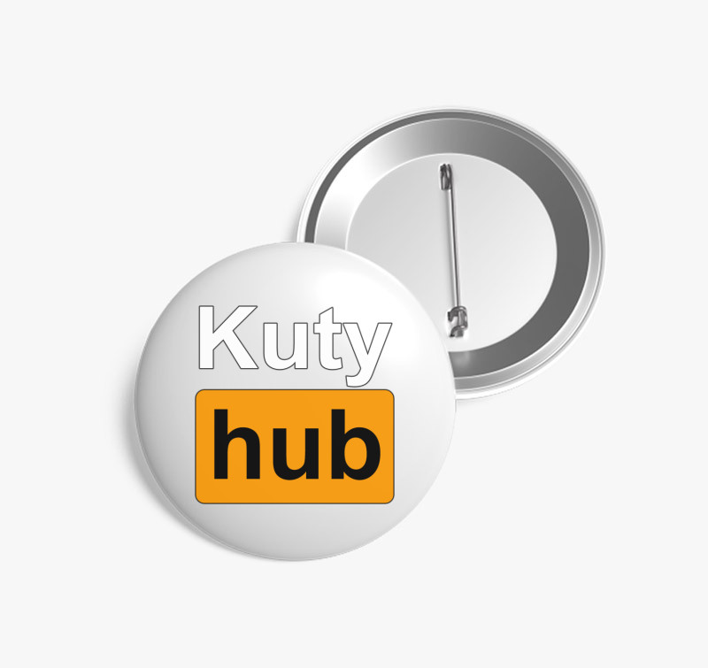 Kuty Hub kitűző — Fehér