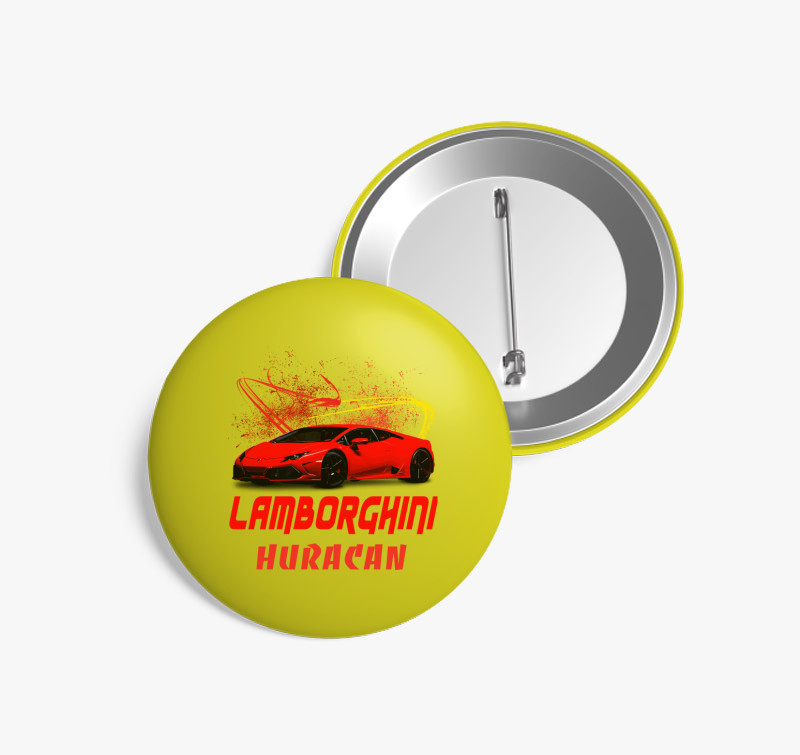 Lamborghini Huracan kitűző — Sárga
