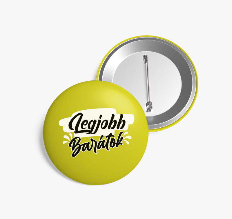 Legjobb barátos kitűző — Sárga
