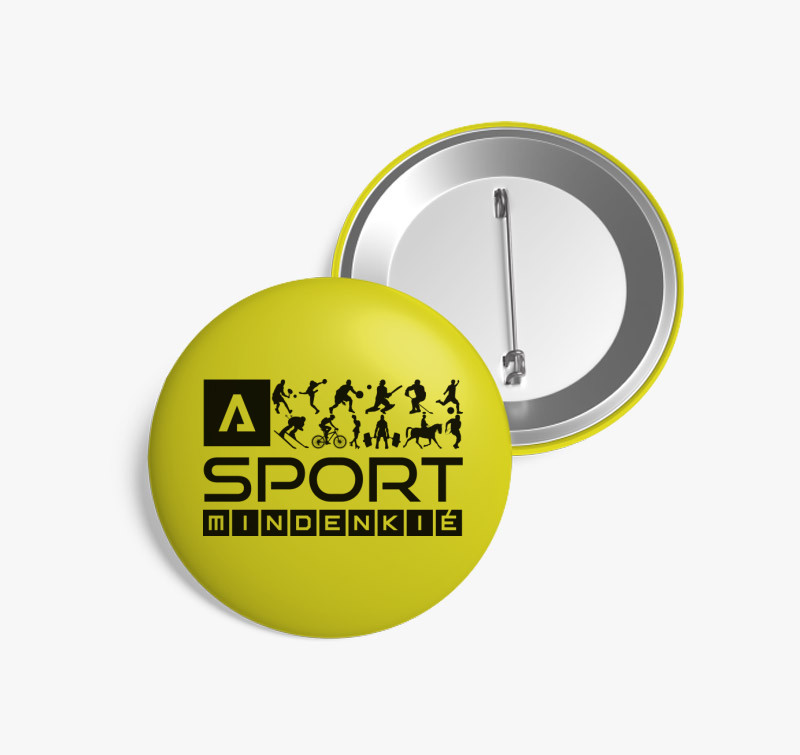 Sport mindenkié kitűző — Sárga