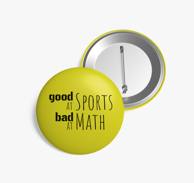 Good at sports kitűző — Sárga