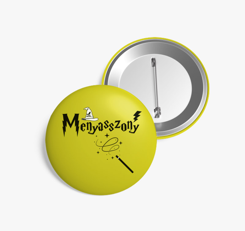 Varázslatos menyasszony kitűző — Sárga