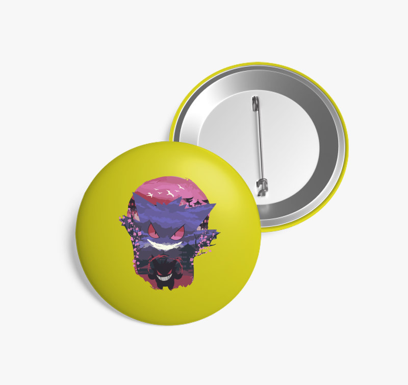 Pokemon Gengar kitűző — Sárga
