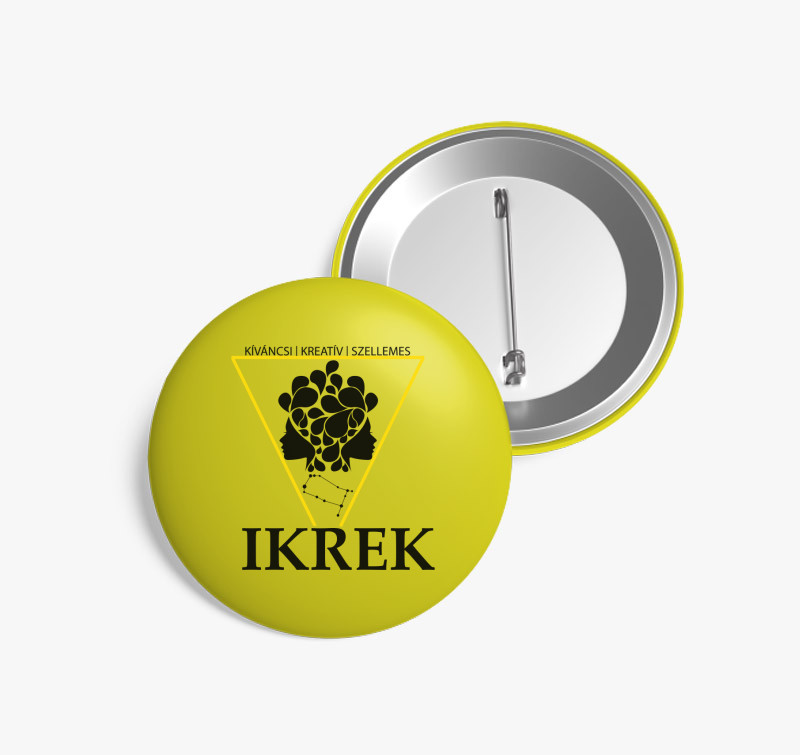 Horoszkóp IKREK kitűző — Sárga