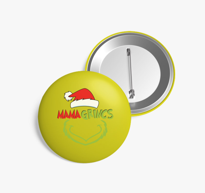 Mama grincs kitűző — Sárga