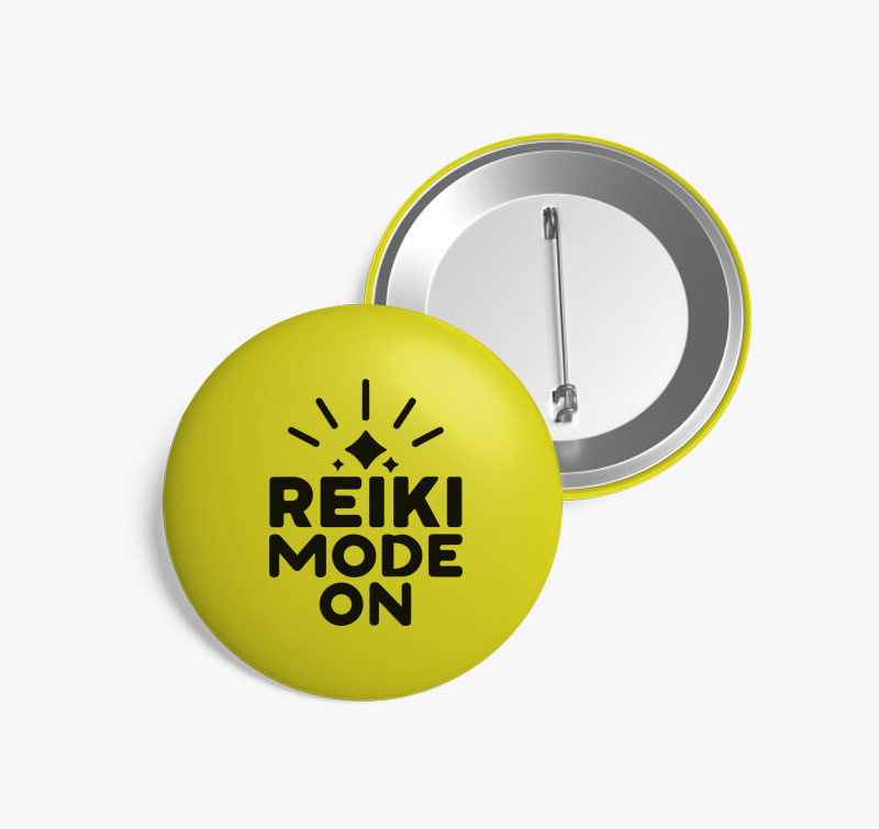Reiki mode on kitűző — Sárga