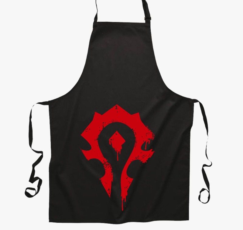 Warcraft Horde Symbol kötény — Fekete