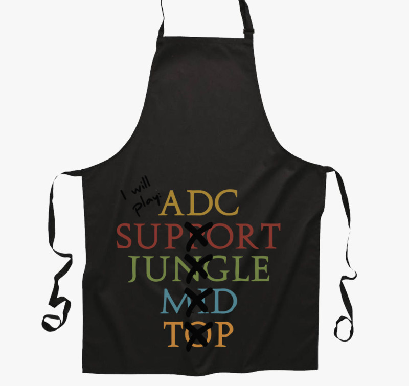 I will play adc kötény — Fekete