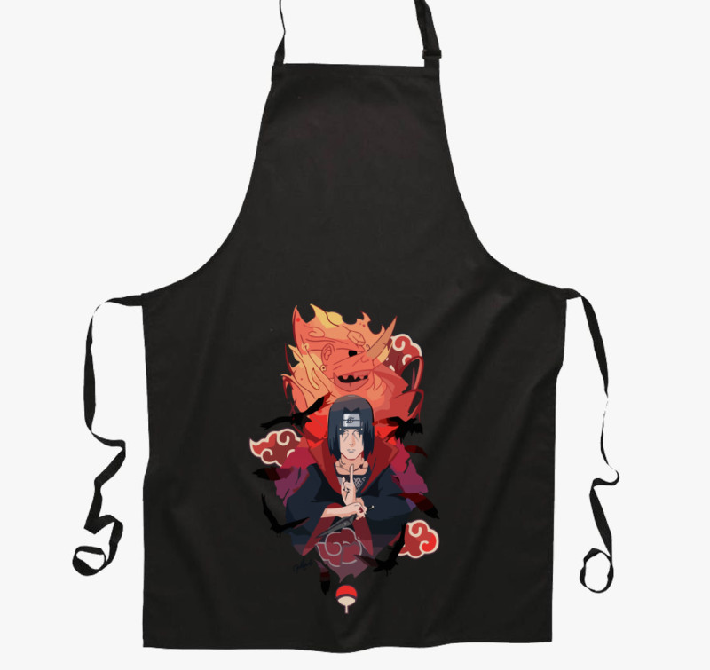 Uchiha Itachi naruto kötény — Fekete