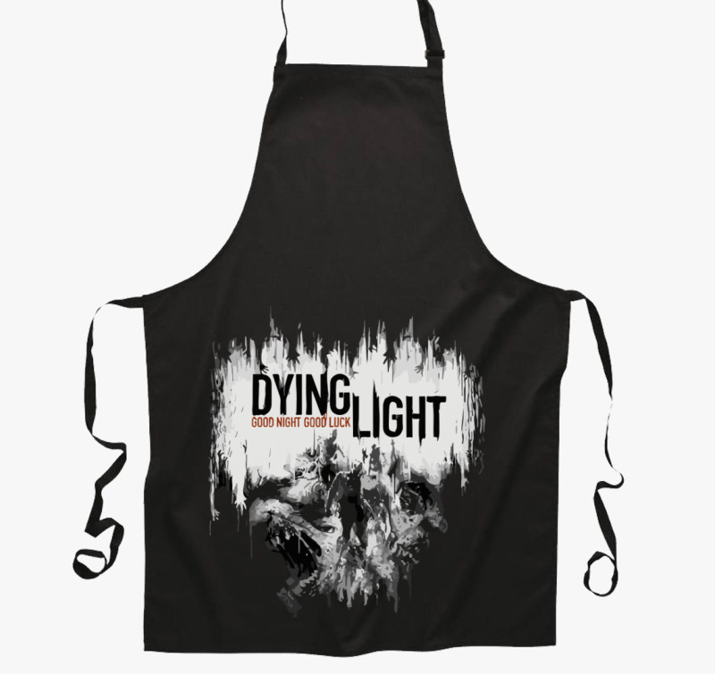 Dying Light Good Night Good Luck kötény — Fekete