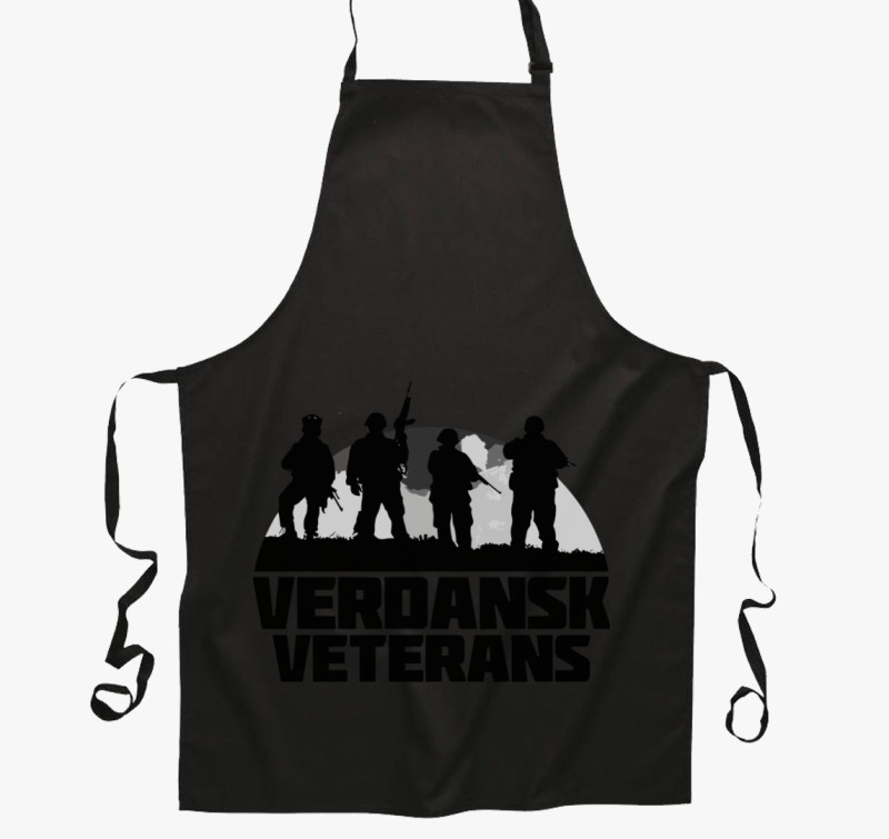Verdansk Veterans kötény — Fekete
