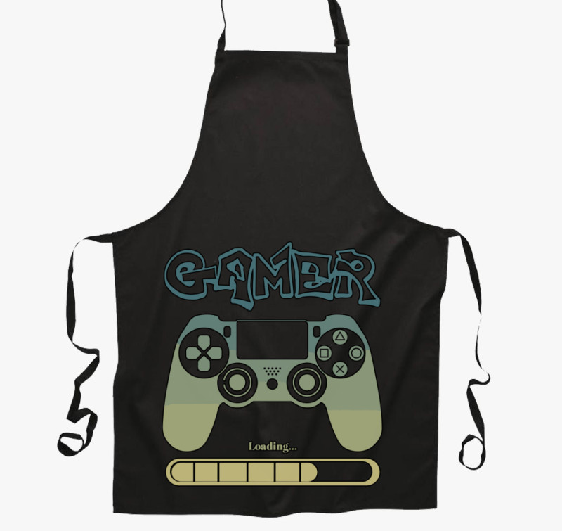 Gamer Loading kötény — Fekete