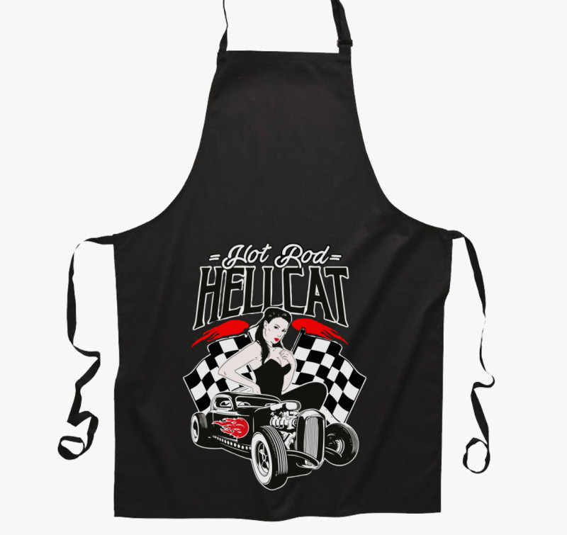 Hot Rod Hellcat kötény — Fekete