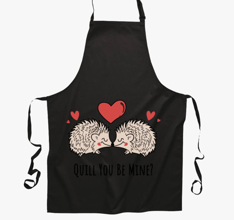 Quill Süni kötény — Fekete