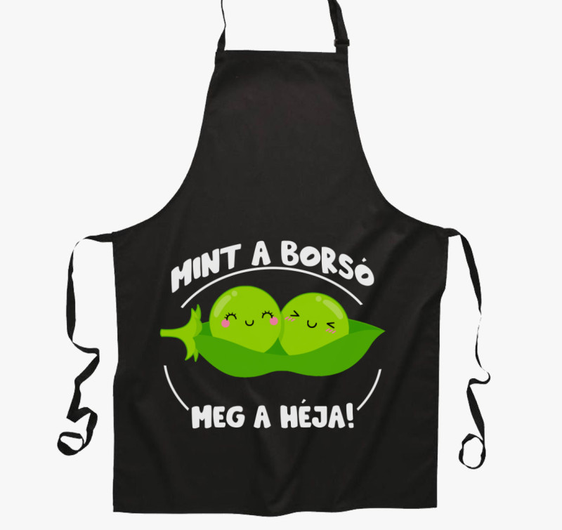 Mint a borsó meg a héja kötény — Fekete