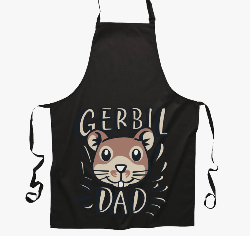 Gerbil Dad kötény — Fekete