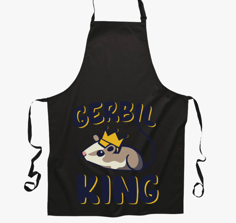 Gerbil king kötény — Fekete