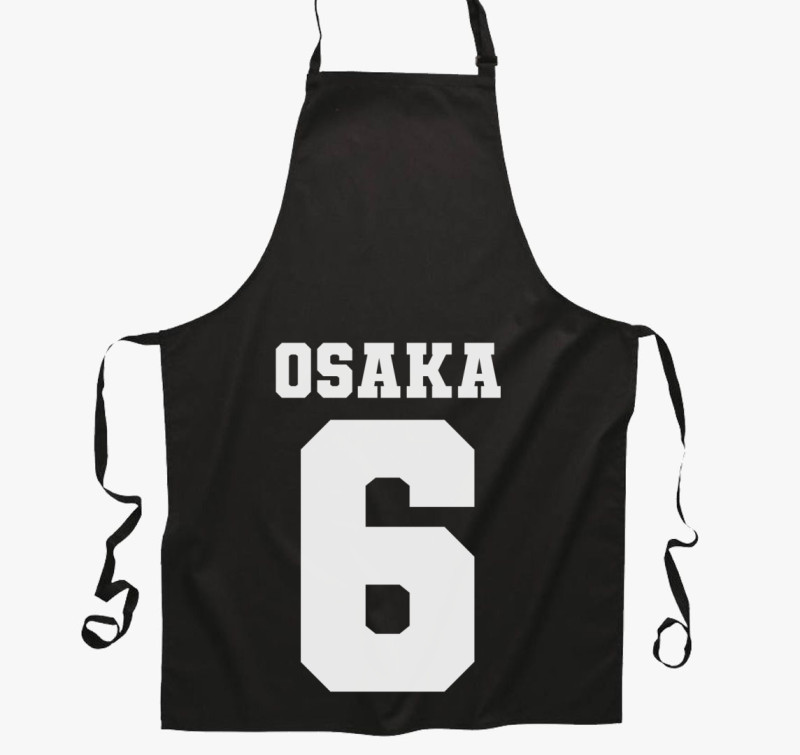 Osaka 6 design divat kötény — Fekete