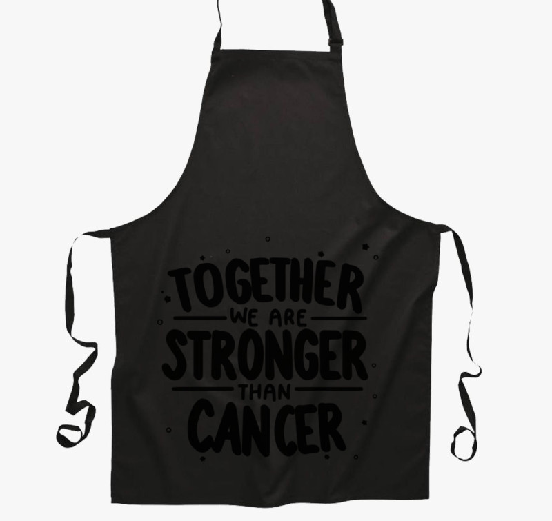 Stronger than cancer kötény — Fekete