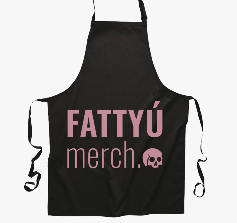 Fattyú Merch kötény — Fekete