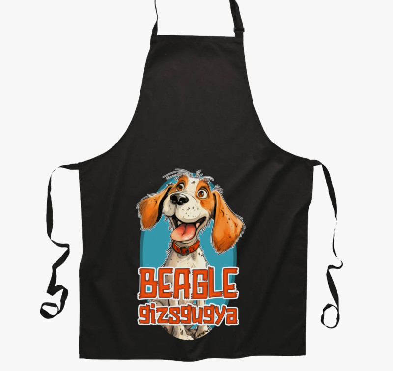 Beagle gizsgugya kötény — Fekete