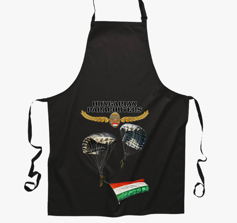 Hungarian Parachuters kötény — Fekete