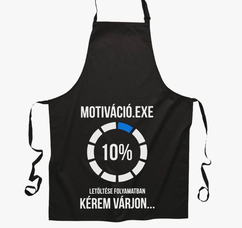 Motiváció.exe letöltése folyamatban kötény — Fekete