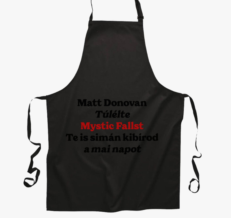 Matt Donovan kötény — Fekete