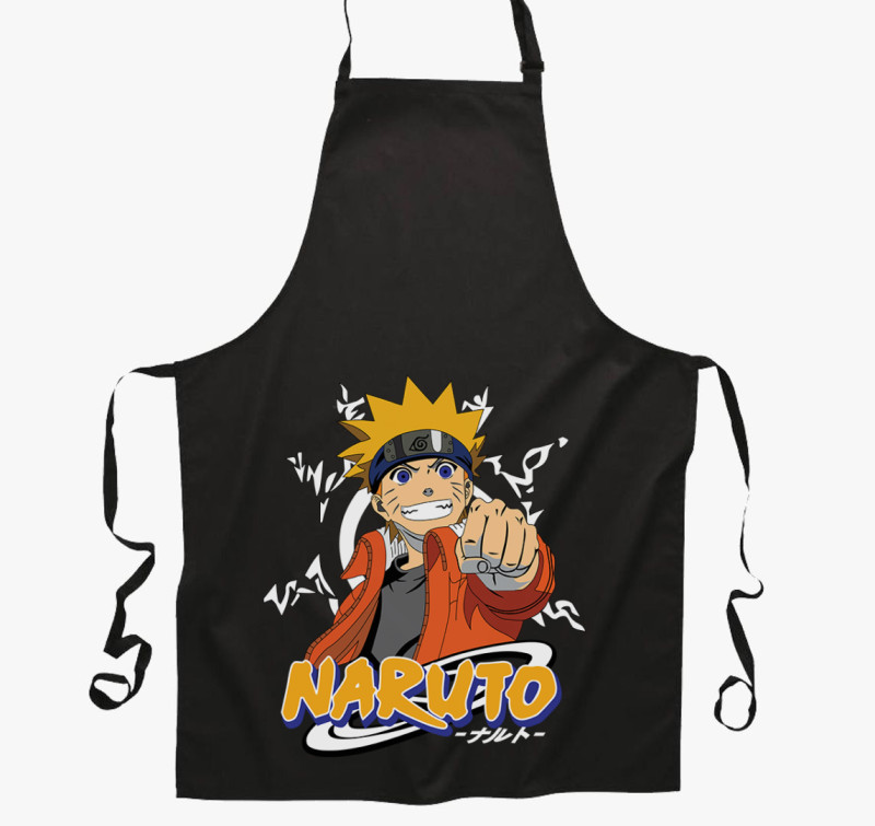 Naruto Art 2.0 kötény — Fekete