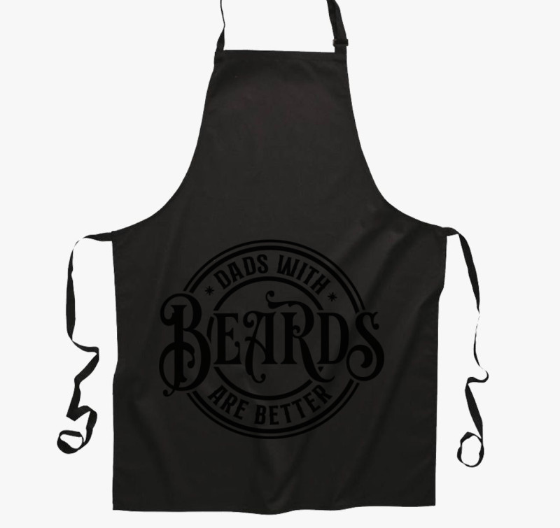 Dad Beard kötény — Fekete