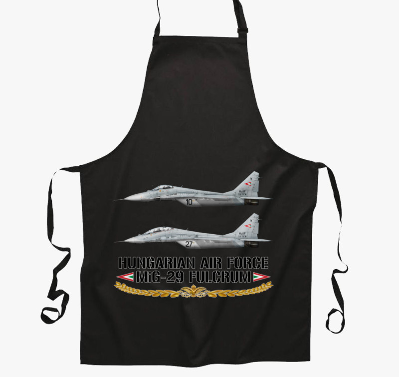 MiG-29 aranysas 2 kötény — Fekete