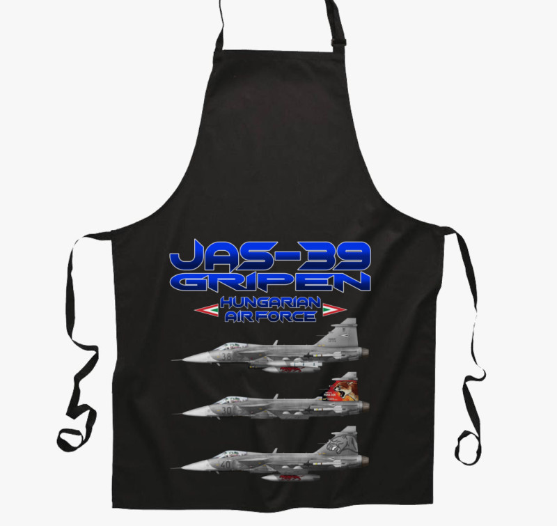 JAS-39 Gripen kötény — Fekete
