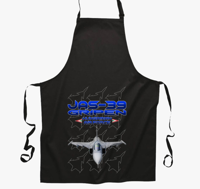 JAS-39 Gripen 2 kötény — Fekete