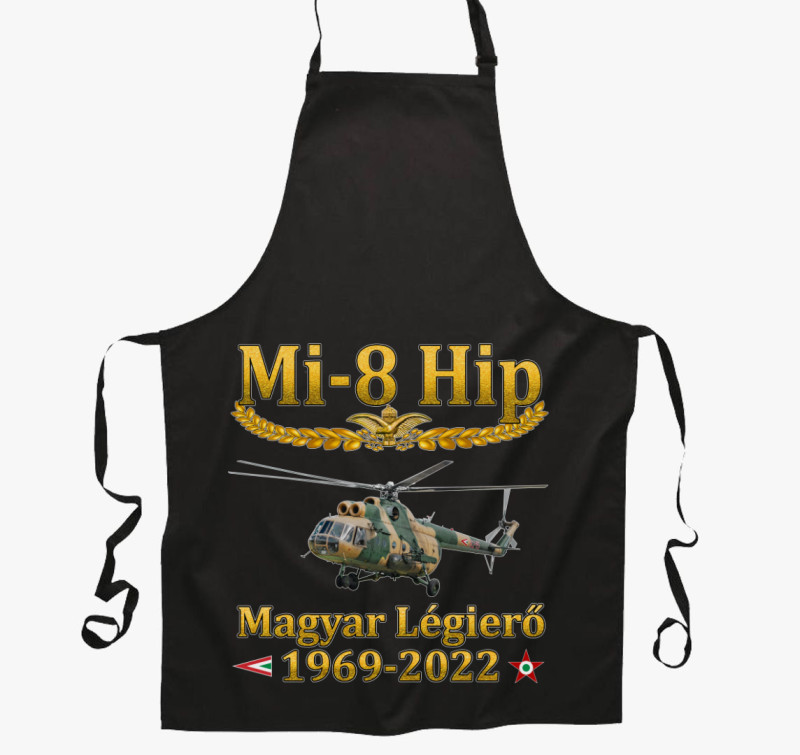 Mi-8 emlék kötény — Fekete