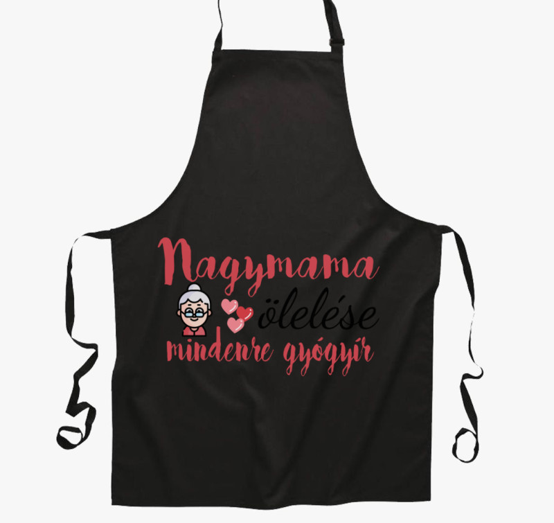 Nagymama ölelése kötény — Fekete