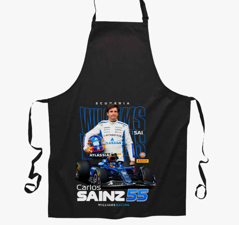 Carlos Sainz Williams kötény — Fekete
