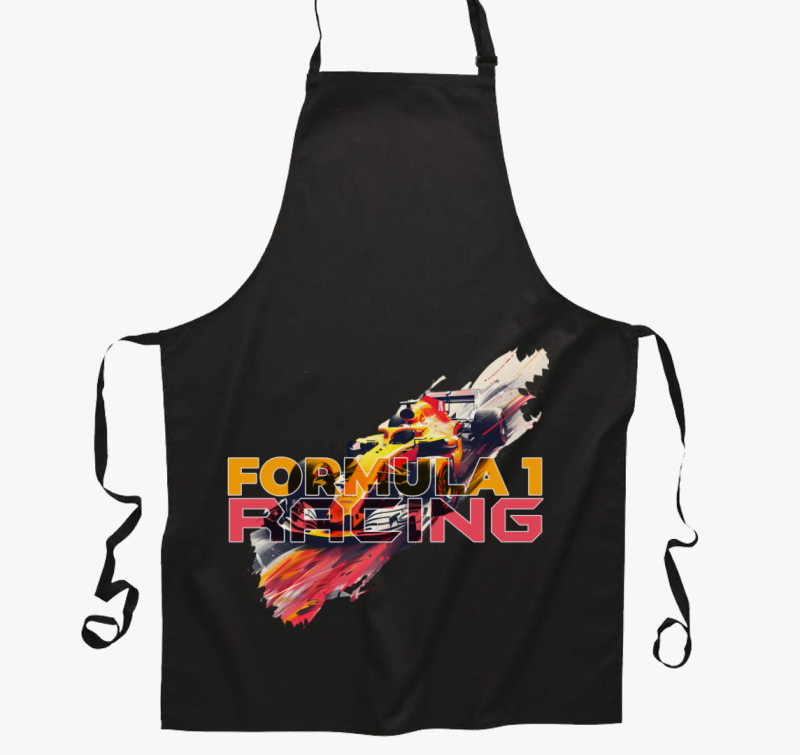 Formula 1 Racing kötény — Fekete