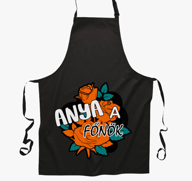 Anya a főnök kötény — Fekete