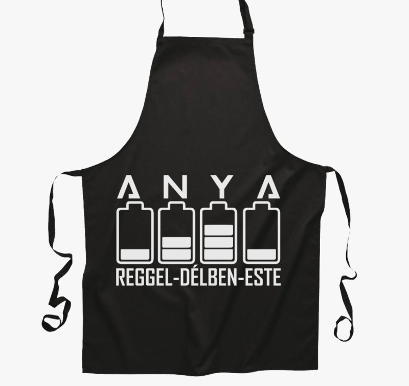 Anya töltéses kötény — Fekete