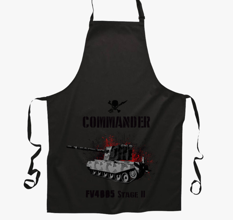 Commander FV4005 kötény — Fekete