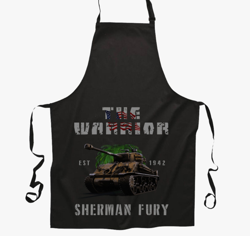 Sherman Fury kötény — Fekete