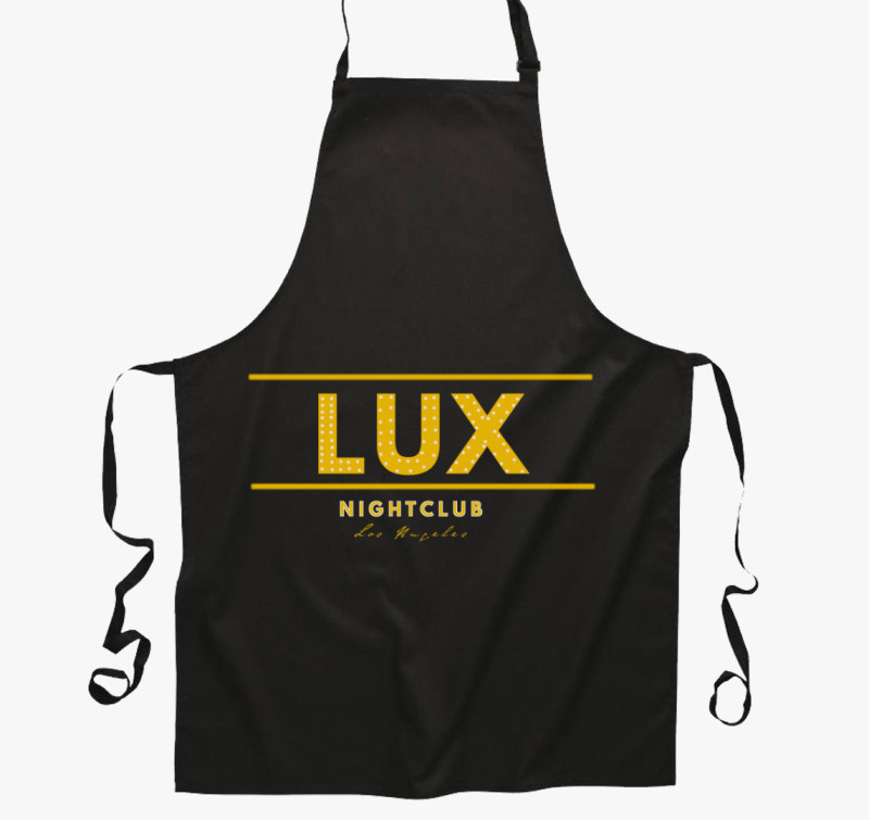 Lux Nightclub kötény — Fekete