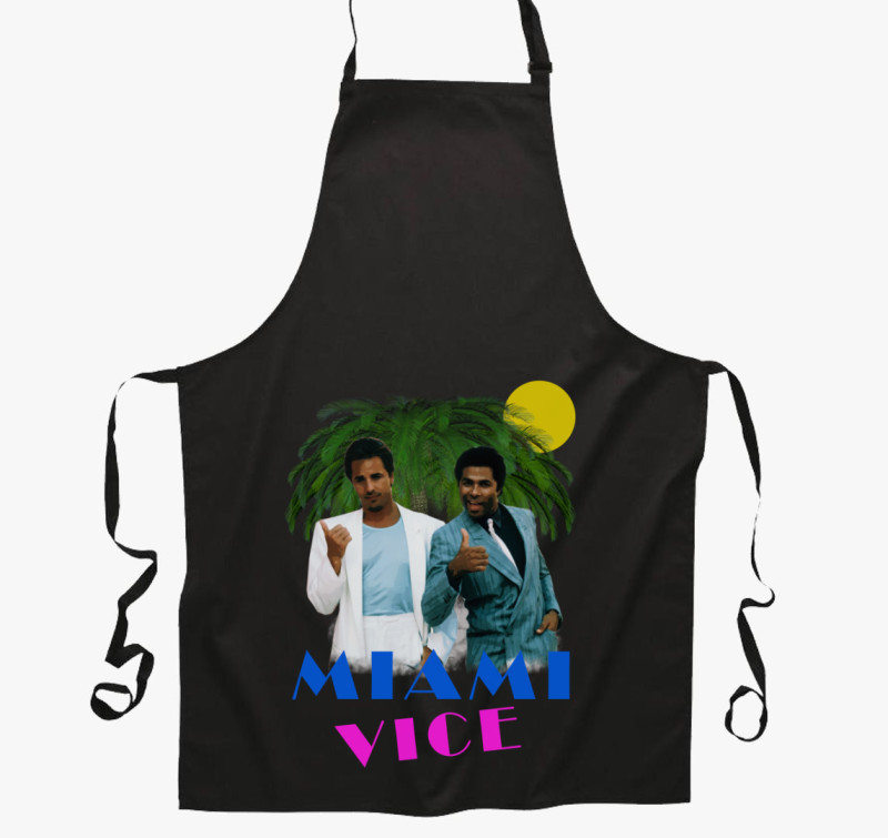 Miami Vice kötény — Fekete