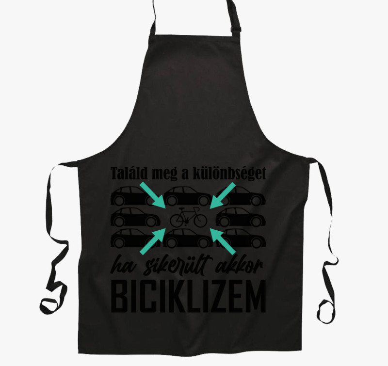Biciklis különbség kötény — Fekete