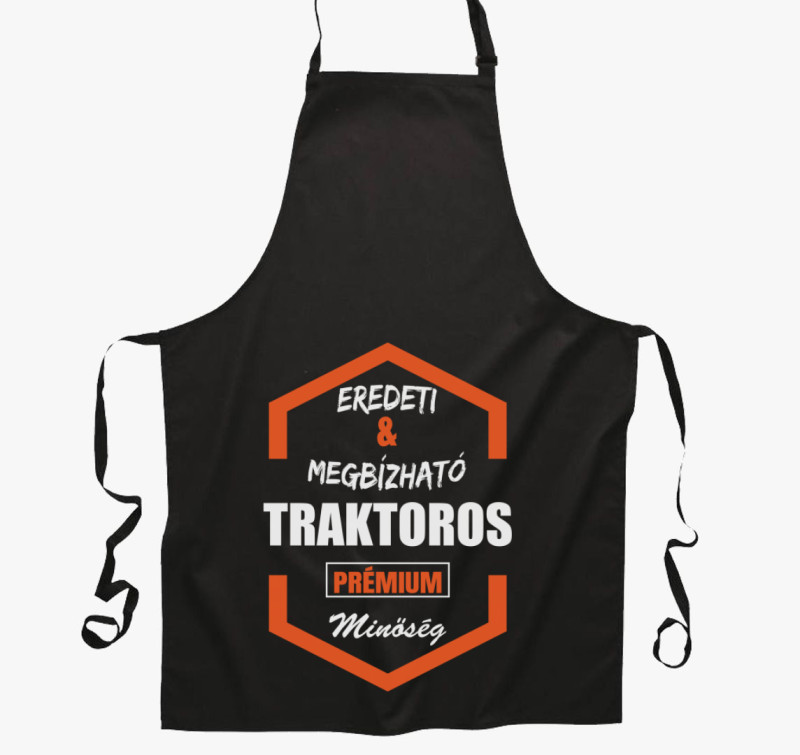 Eredeti és megbízható traktoros prémium minőség kötény — Fekete